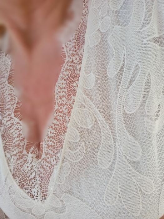 Śliczna sukienka biała styl boho komunia wesele