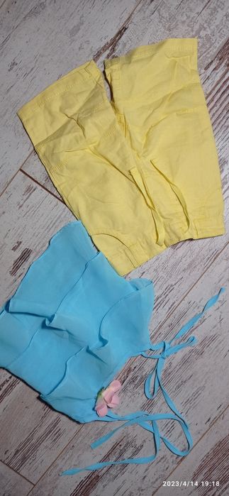 Spodnie lniane oraz bluzka 74