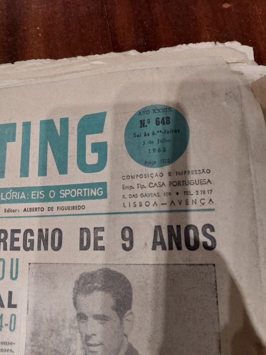 Jornais antigos sporting anos 60