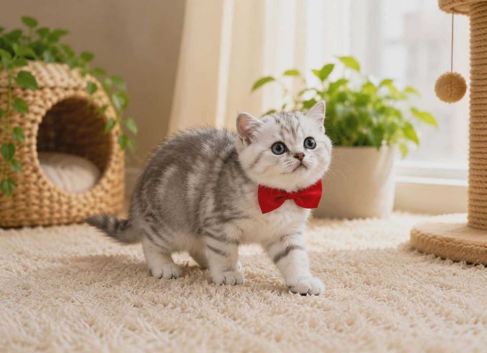 Gatinha British Shorthair Silver Tabby de Excelente Linhagem