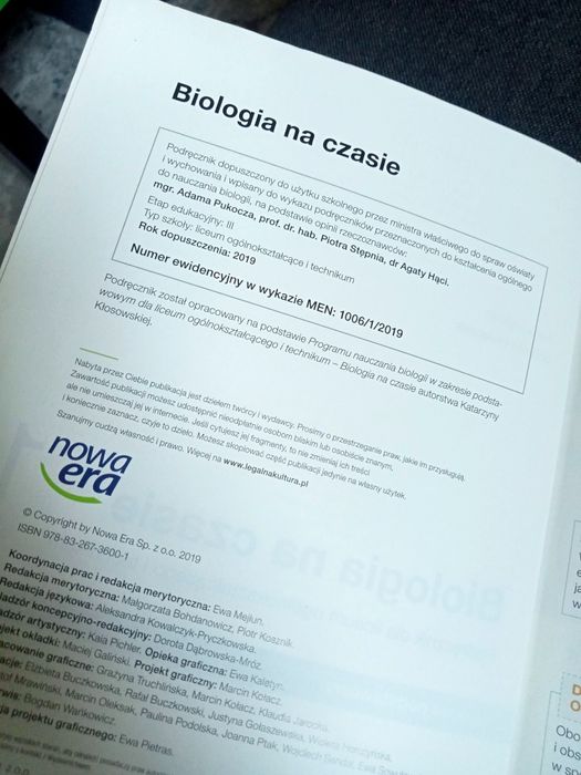 Biologia na czasie 1 liceum i technikum