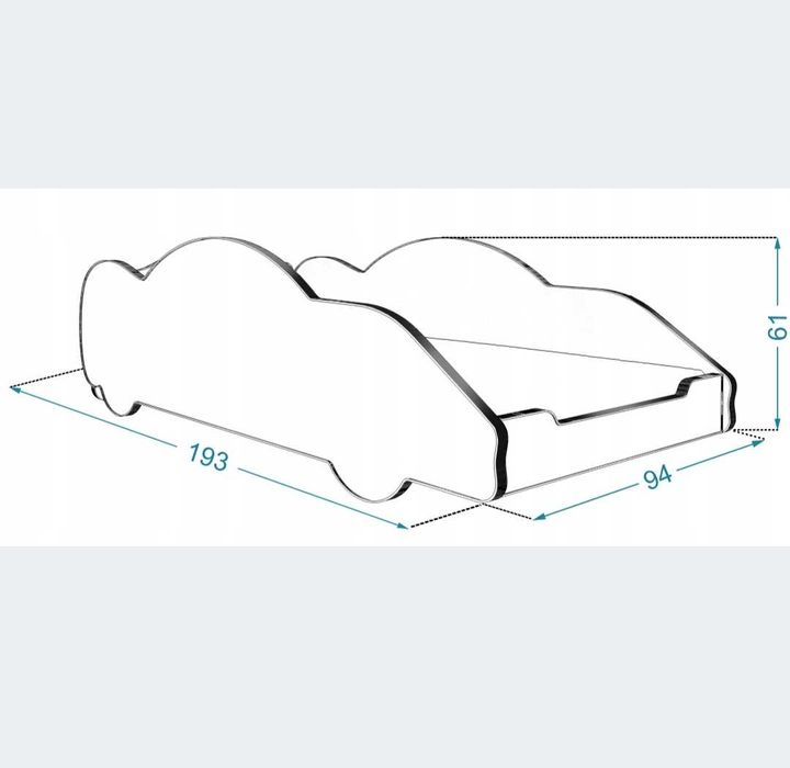 Łóżko pojedyncze auto