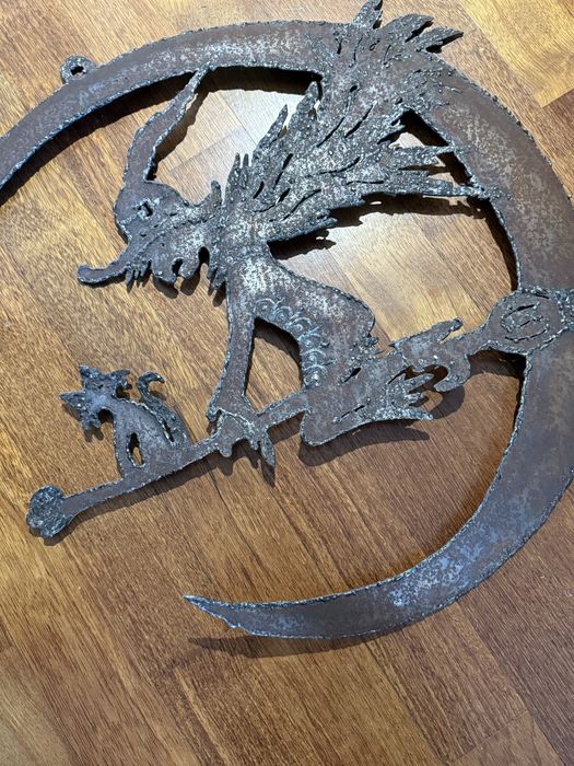 Duża zawieszka metaloplastyka baba jaga