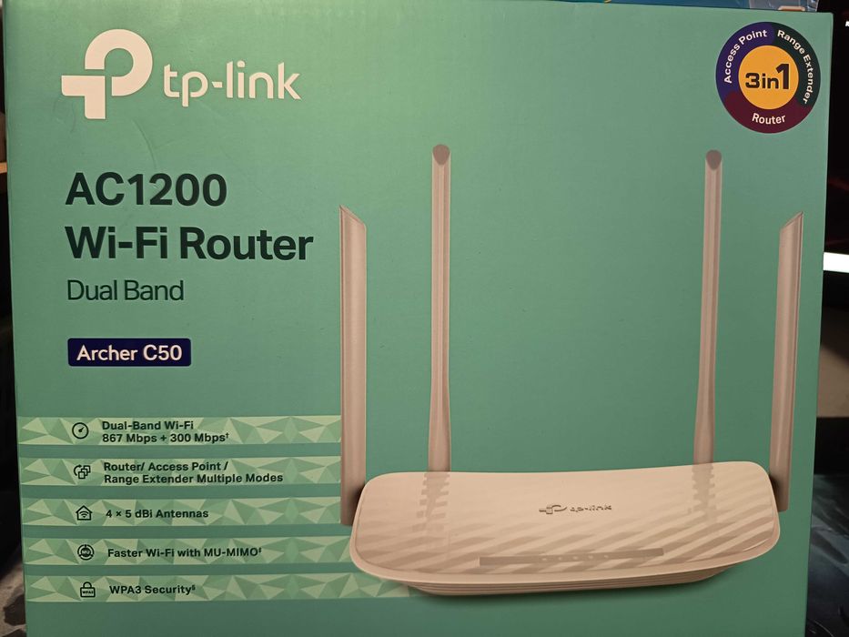 TP-Link AC1200 Wi-Fi Router Archer C50 - Nowy w kartonie.