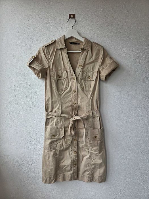 Vestido com botões da Quebramar, tamanho S