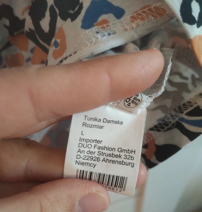 Sukienka krótka tunika wzor tom&rose L nowa bawełna  panterka