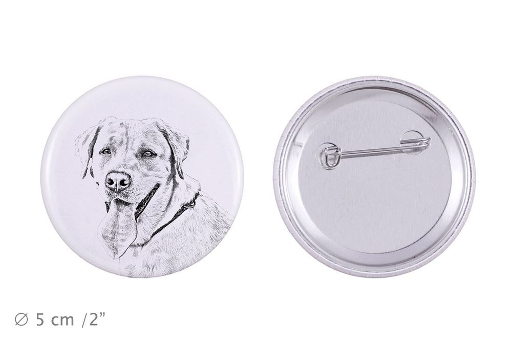 Labrador Retriever I przypinka z psem duża Art-Dog