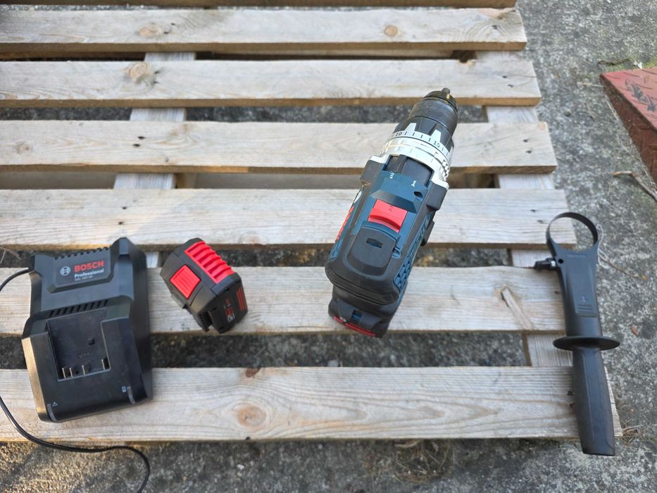 BOSCH GSR 18V-110C wkrętarko wiertarka 2x5ah ładowarka zestaw