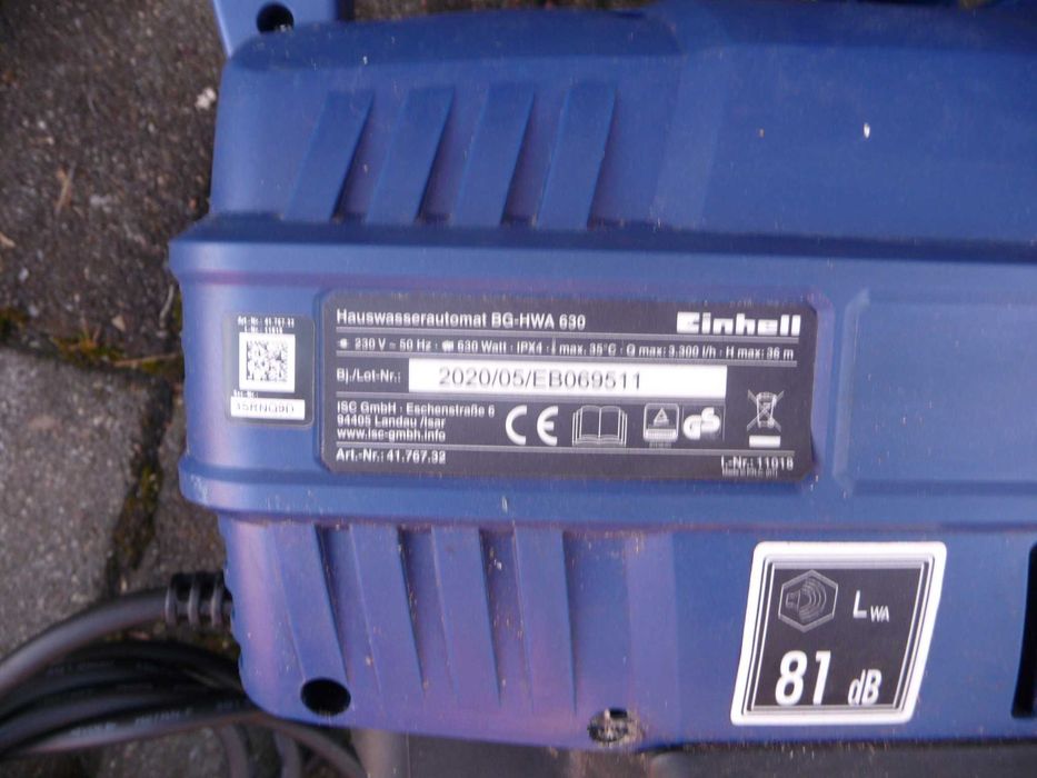 Pompa wody Einhell 630W 3300l/h 36m