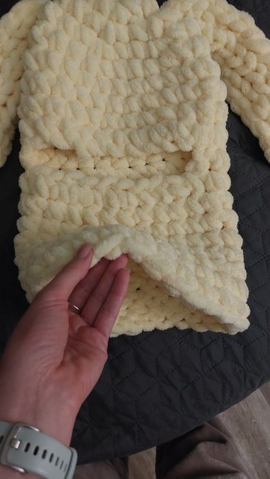 Шапка біні з маскою балаклава лимонно жовтого кольору