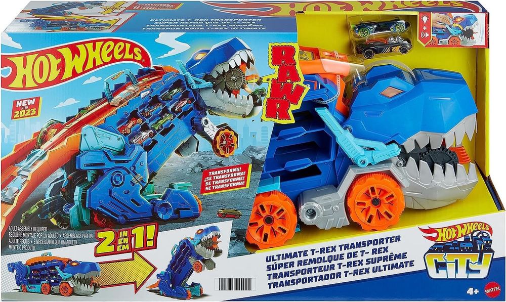 Hot Wheels City Ultimate T-Rex Transporter без коробки