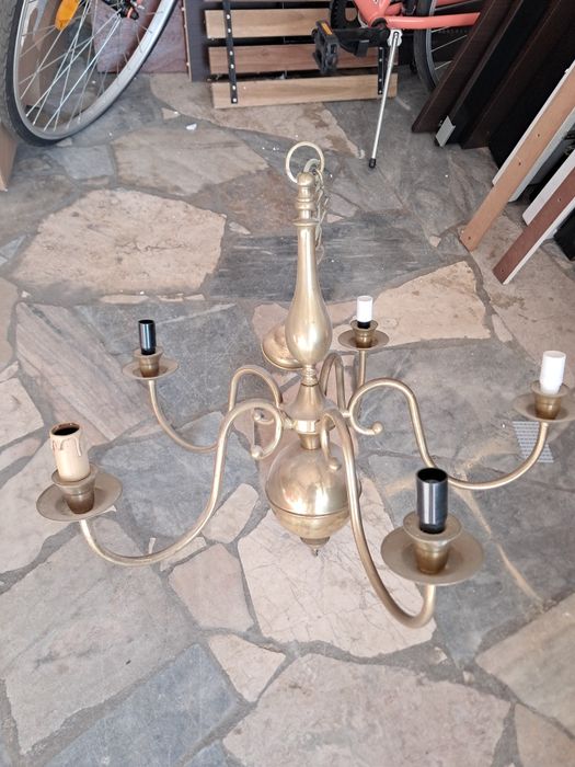 Candeeiro teto dourado - antiguidade