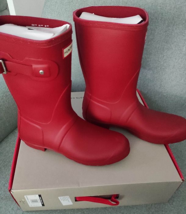 NOWE Kalosze Hunter damskie  czerwone roz. 43