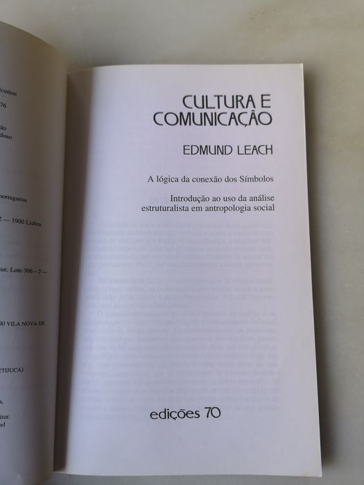 Cultura e comunicação, de Edmund Leach