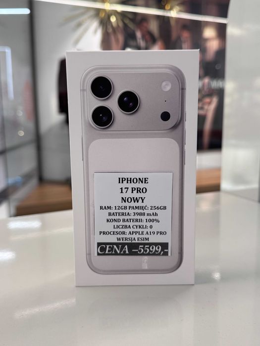 iPhone 17 Pro 256GB NOWY Topcase Vivo *Raty 0%