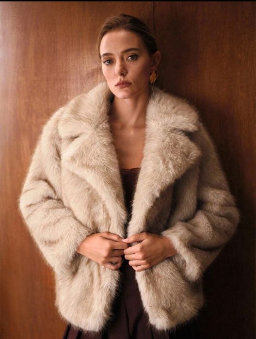 Пальто шуба з еко хутра