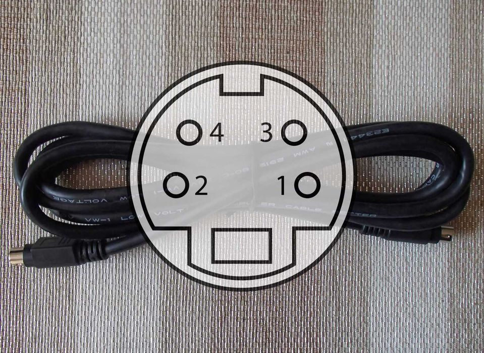 Przewód S-VIDEO na SVIDEO 1,5 m i 1,9m, męski mini-DIN 4pin Nowe