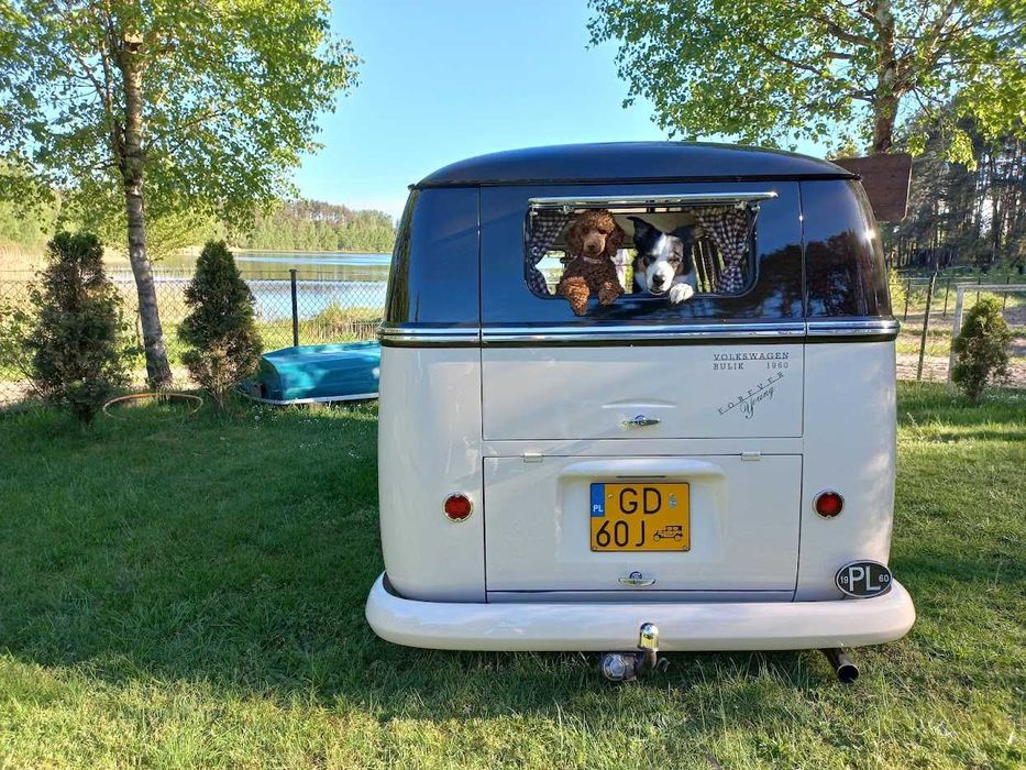 Klimatycznie do Ślubu, zabytkowy klasyczny samochód boho vintage vw T1