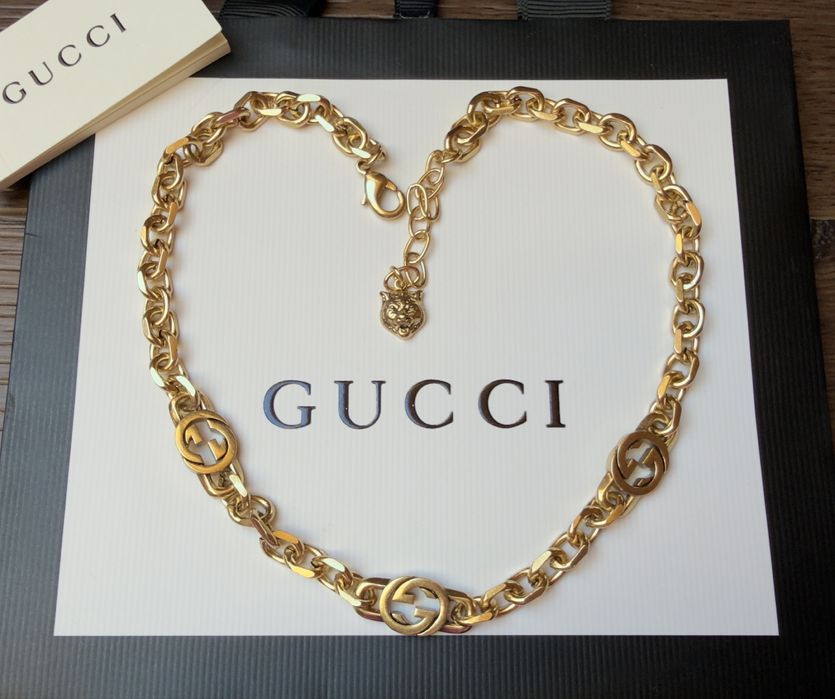 Naszyjnik Gucci Logo złoty