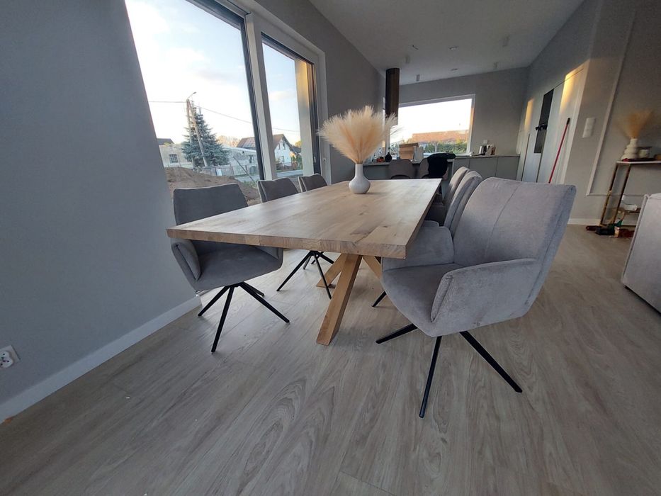 Stoł dębowy , pająk, krzyżak. Loft , nowoczesny