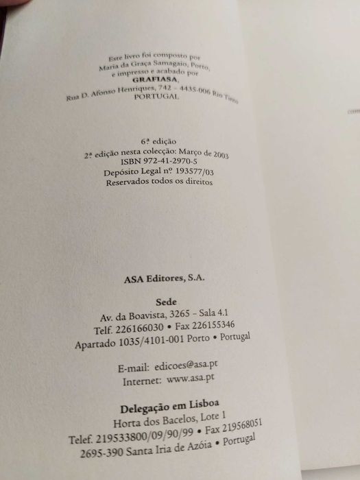 Livro o prenúncio das águas