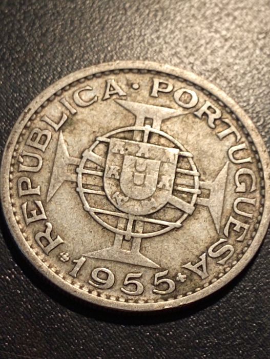 20 escudos - Moçambique 1955	- PRATA - Soberba
