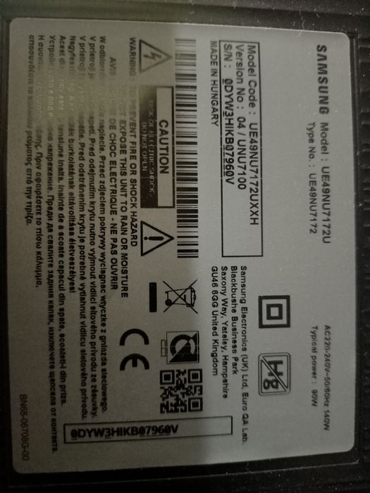 Samsung TV '49 на запчастини
