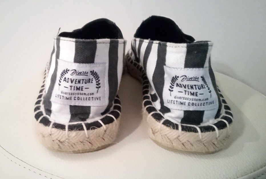 Espadryle Diverse biało czarne r.38