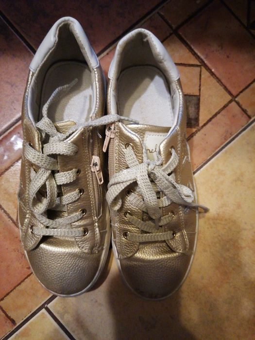 Zlote trampki Nelly Blue rozm 35