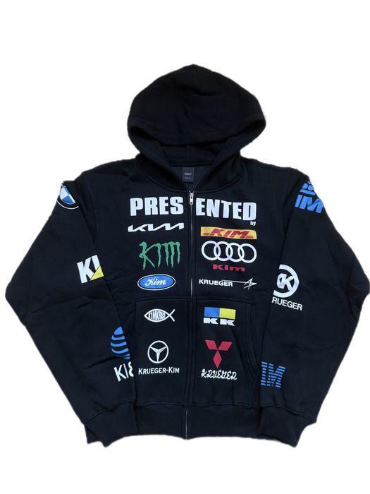 Zip Hoodie Kim Krueger “Presented By” Logo Hoodie Black