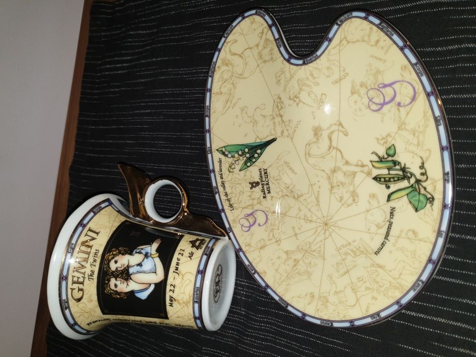 Chávena pires signo do Zodíaco Gémeos