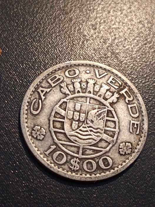 10 escudos - Cabo Verde 1953 - PRATA - Bela