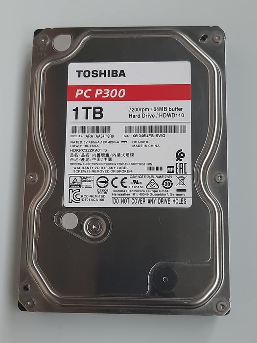 hdd toshiba 1tb - купить комплектующие для ПК - Цена на OLX.ua