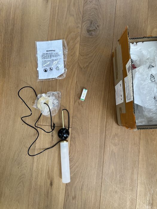 Nowoczesna lampa ścienna złota marmur LED – komplet 2 sztuki NOWE