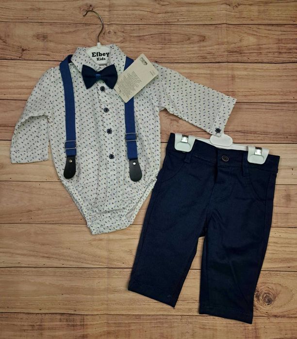 Komplet 68/74cm z body elegant ciemnoniebieski