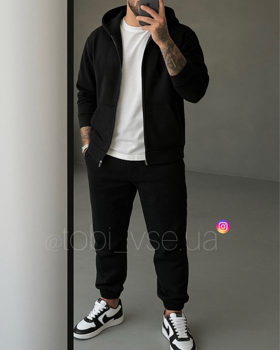 ТЕПЛИЙ‼️ Костюм на Флісі Чоловічий Мужской худи штаны комплект зимовий