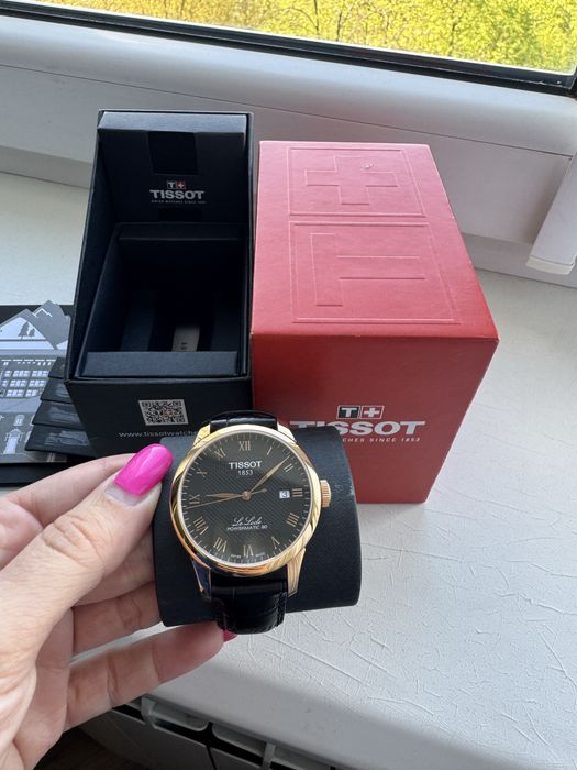 Годинник tissot le locle powermatic 80 rose gold
