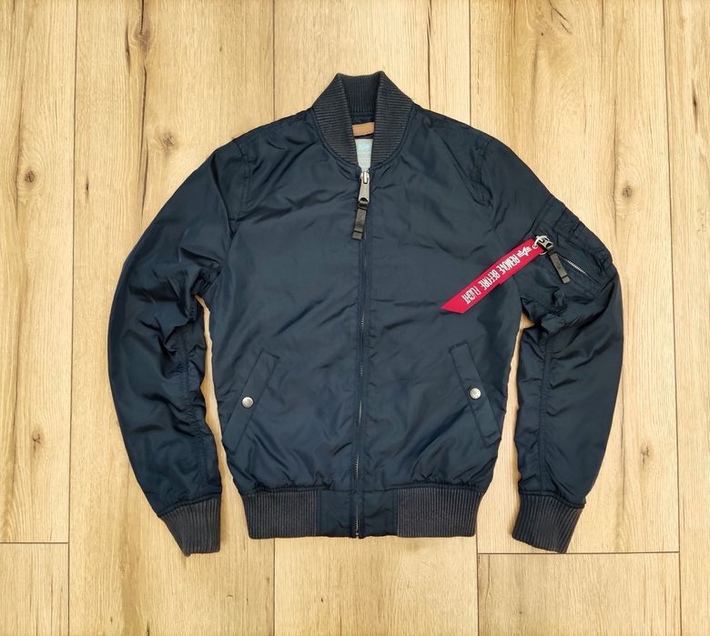 Alpha Industries damska granatowa kurtka bomberka w rozmiarze S