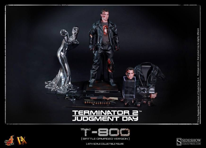 Фигурка 1/6 hot toys DX 13 TERMINATOR 2 T-800 BATTLE DAMAGED