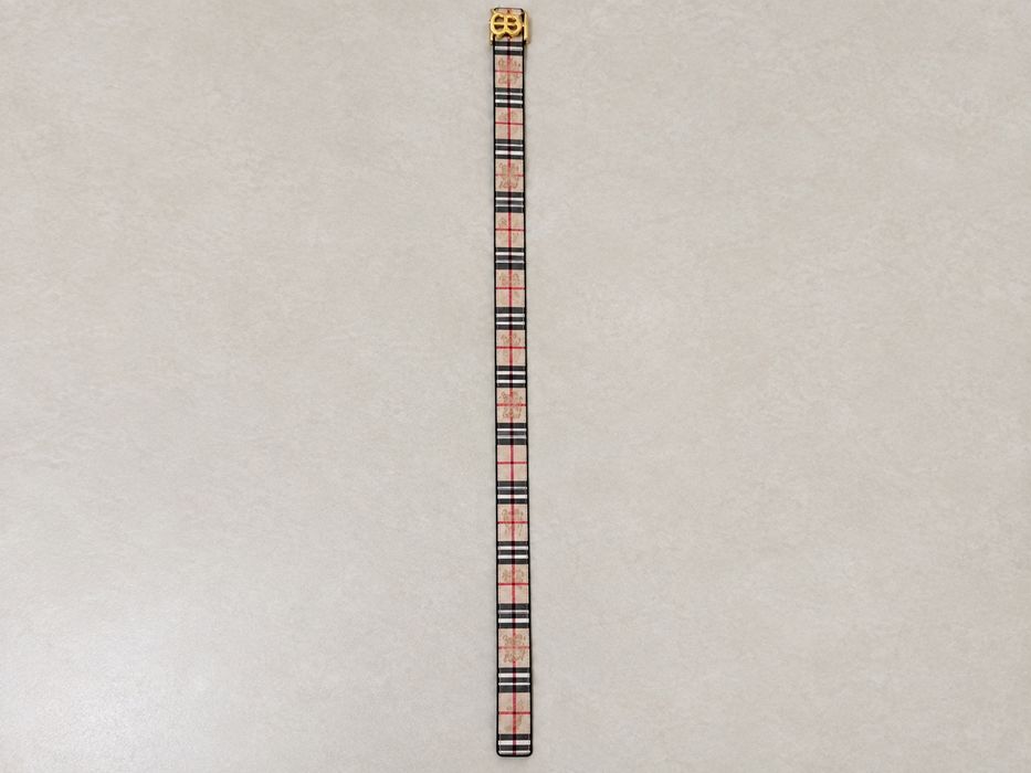 Dwustronny pasek Burberry beżowy 105cm