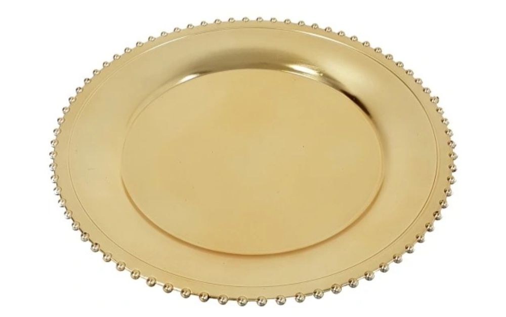 Podtalerz podstawka plastik pod talerz złoto 33 cm