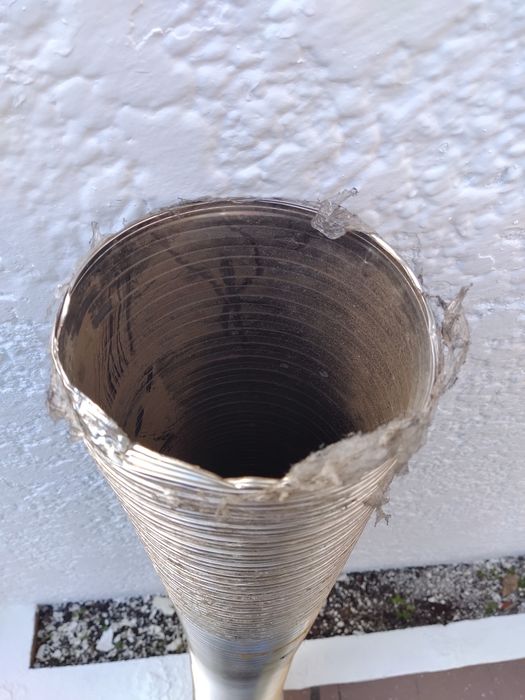 Tubo alumínio D150 flexível chaminé ou esquentador