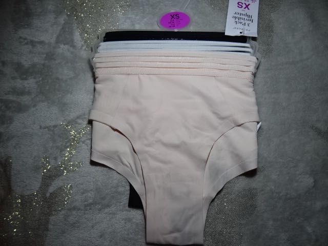Primark 3 x majtki cienkie delikatne nowe XS