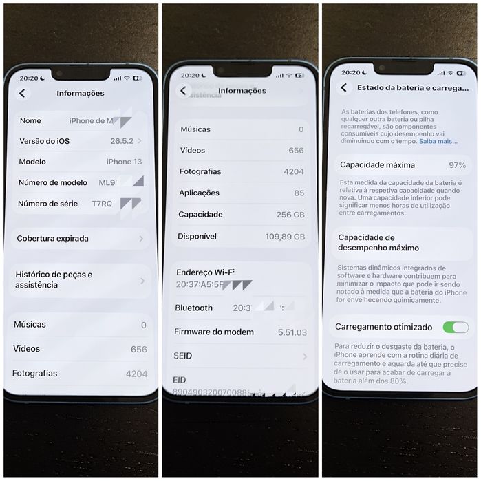 iPhone 13 256GB – Estado Impecável (Bateria 97%) + Extras + Fatura