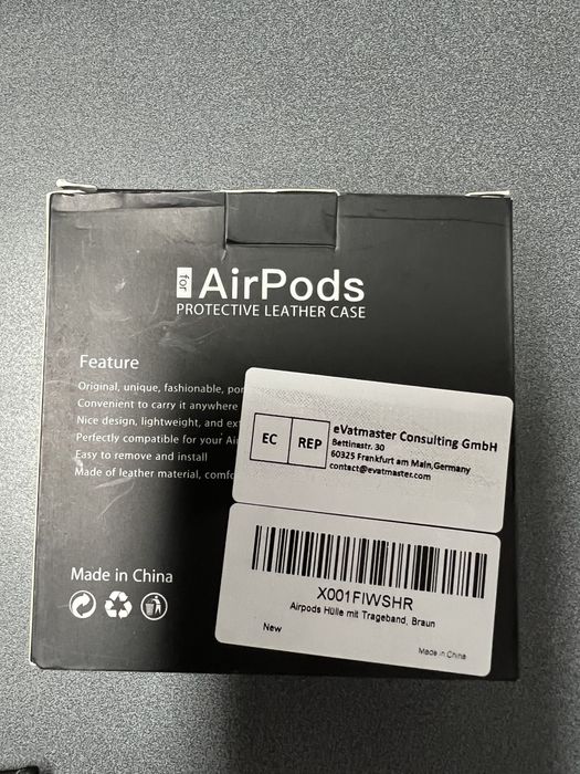 Capa em pele Airpods