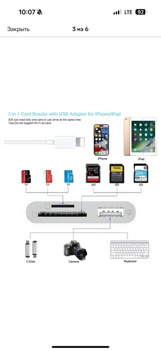 Картридер для iPhone