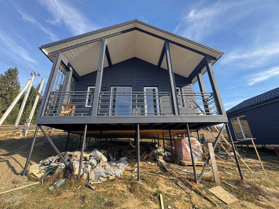 Каркасні модульні будинки, Каркасне будівництво котеджів, Будинок із зрубу