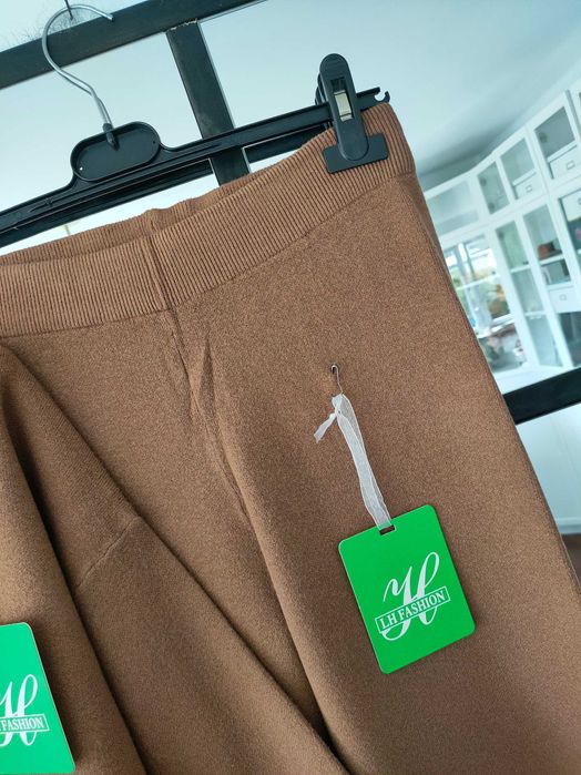 Dzianinowy zestaw dzianina sweterkowa wiskoza angora L XL