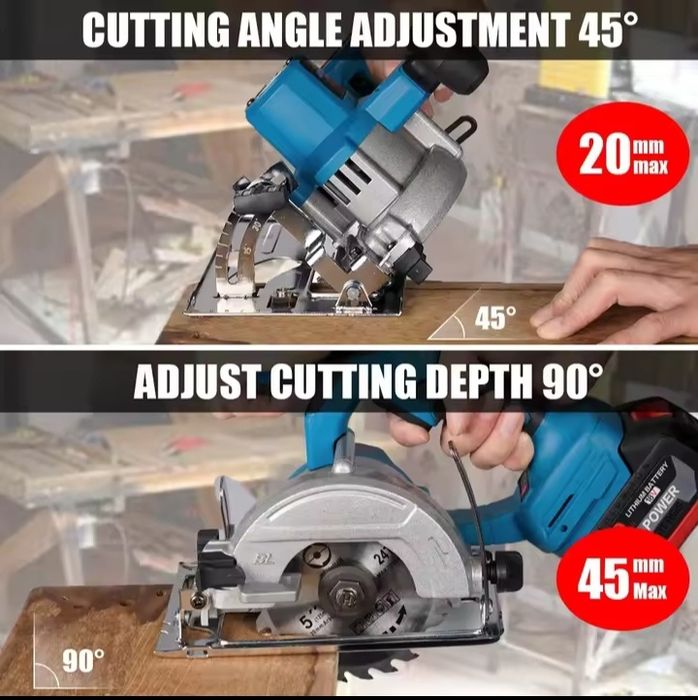 Serra Circular s/ Escovas 125mm c/ 2 Baterias 4Ah Tipo Makita