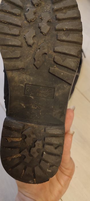 Kozaki trzewiczki dziewczęce czarne 33